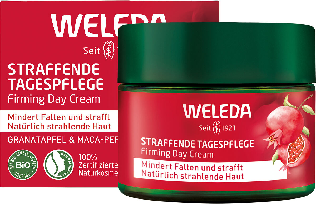 WELEDA_Straffende Tagespflege Granatapfel & Maca-Peptide_40ml_UVP € 19,95