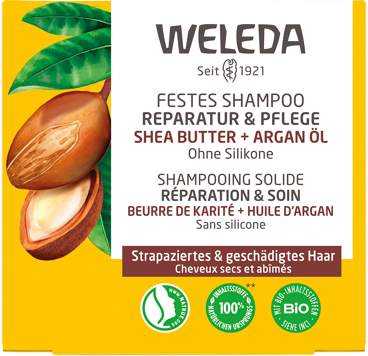 WELEDA_Festes Shampoo_Reparatur & Pflege_50 g_UVP € 5,95