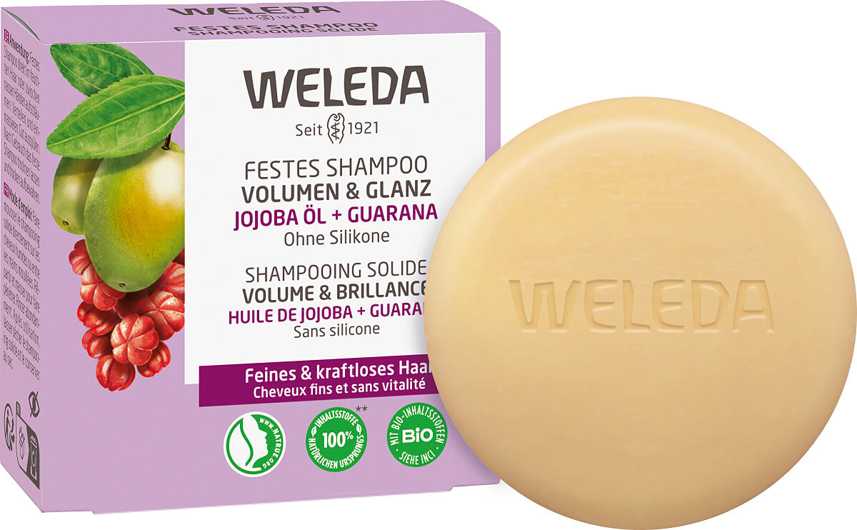 WELEDA_Festes Shampoo_Volumen & Glanz_50 g_UVP € 5,95