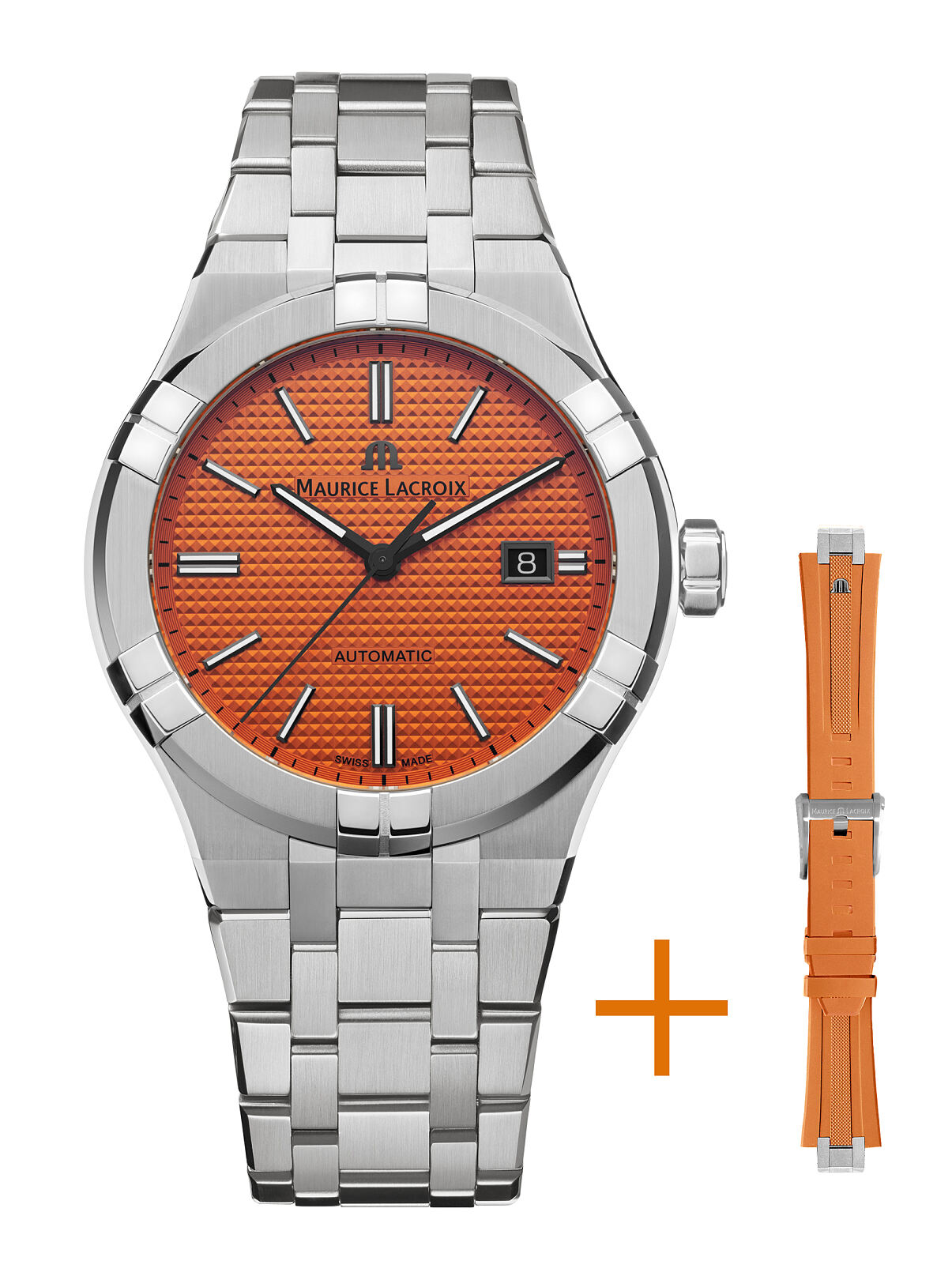 Maurice Lacroix AIKON ORANGE 42mm with Extra Strap 2.550,-
