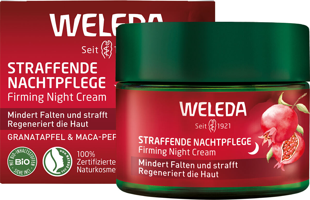 WELEDA_Straffende Nachtpflege Granatapfel & Maca-Peptide_40ml_UVP € 20,95