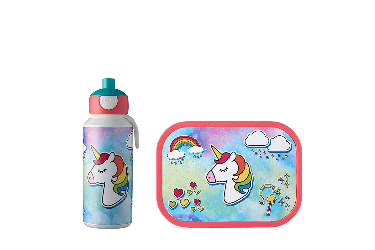 Mepal_Kids Pausenset Campus (Trinkflasche Pop-up und Brotdose) - Einhorn_EUR 23,98