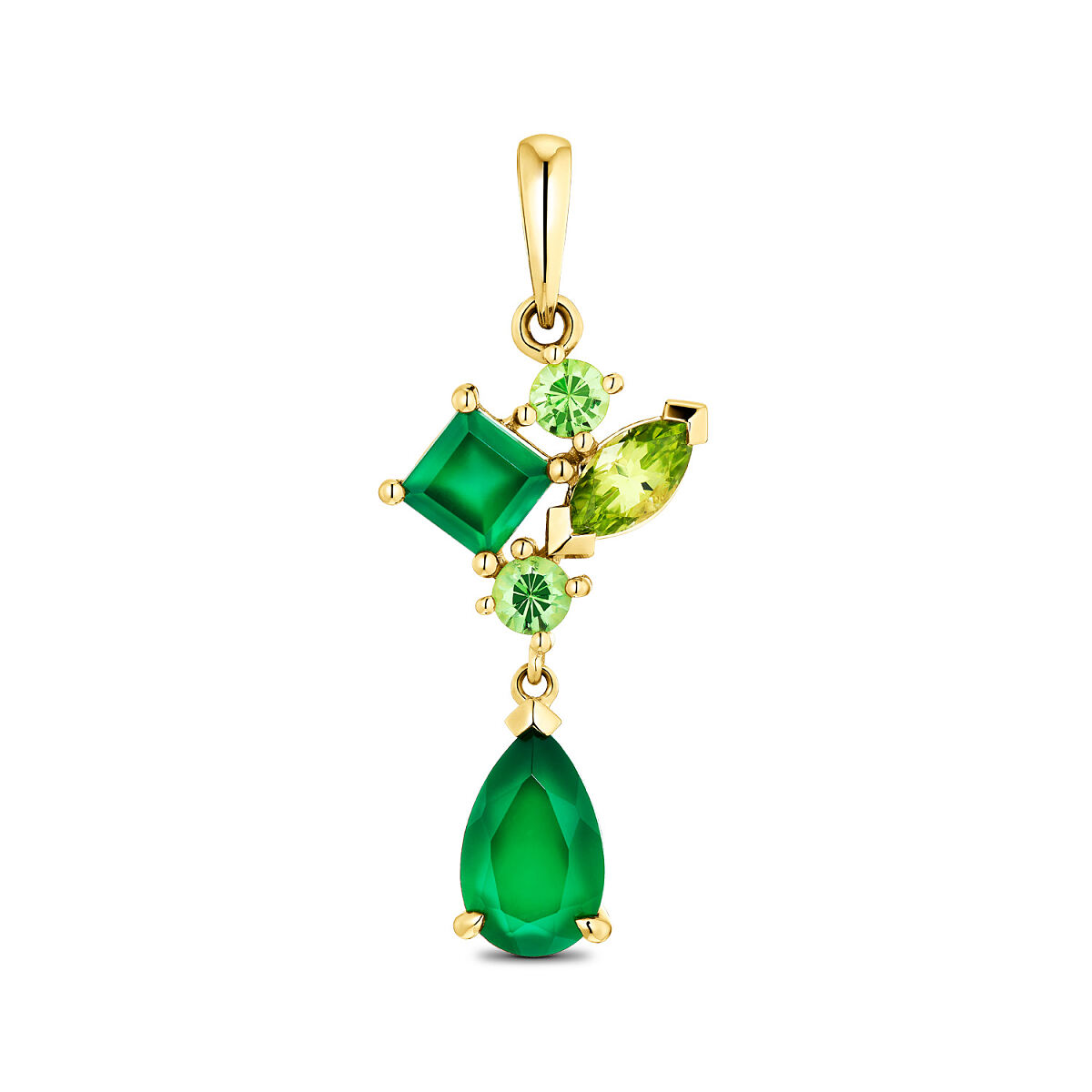 DJ_Chalcedon Peridot Tsavorit Anhänger Gold 585_449Eur_204670