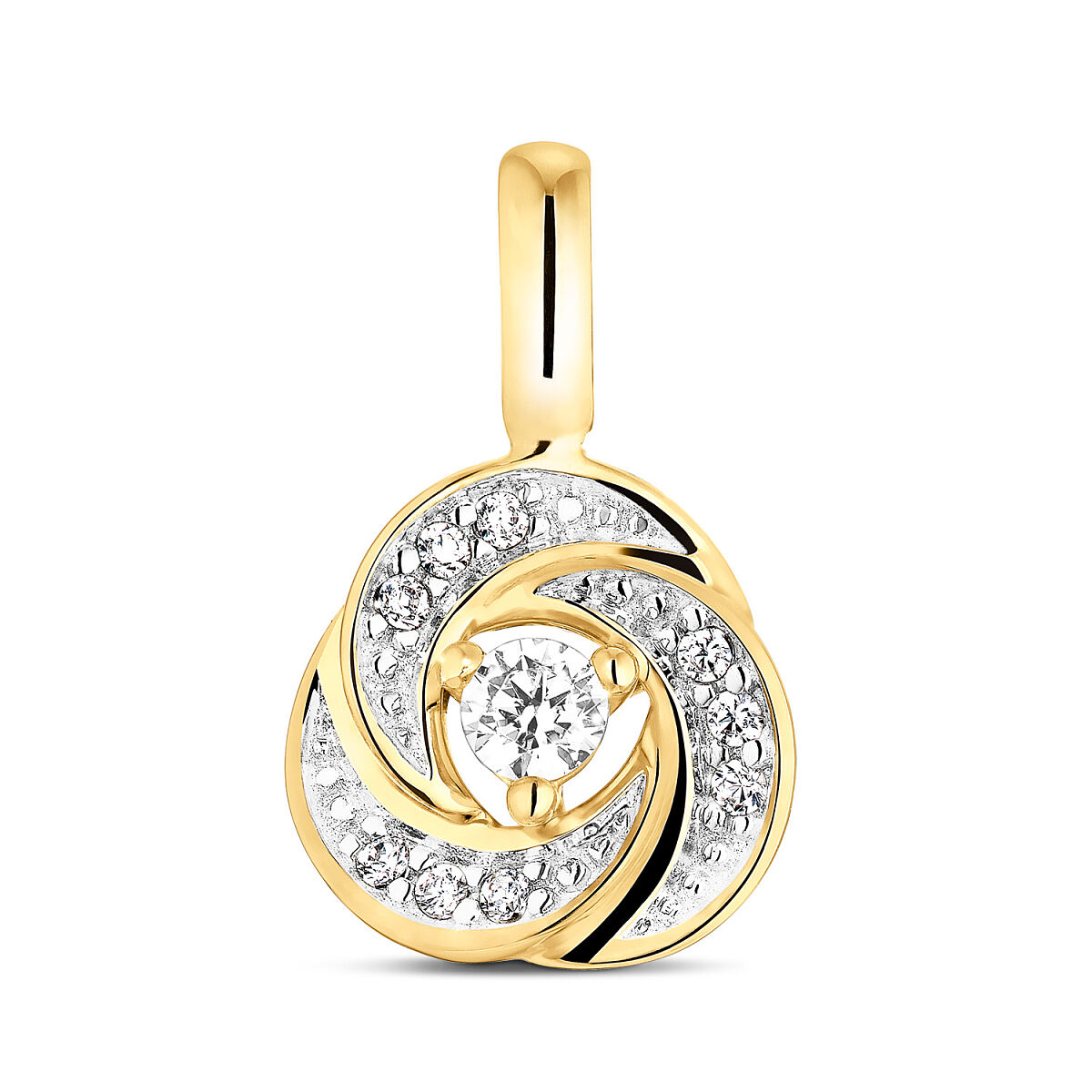 DJ_Diamant Anhänger Knoten Gold 585 bicolor_699Eur_204624