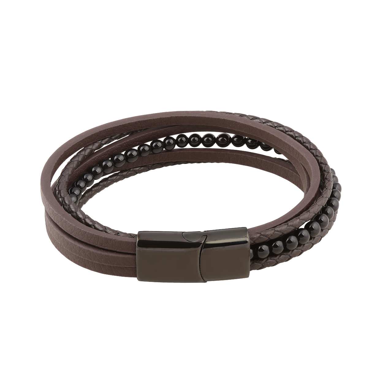 Cajoy Armband braunes Leder & Perlen EUR 59,99 _1 23100115